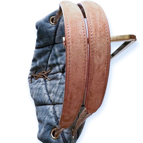 SOLD Saint Laurent Medium Denim Puffer - Picture 6 of 12